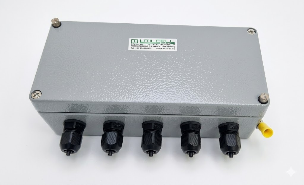 Utilcell Aansluitbox 4 loadcells Aluminium IP (overspanningsbeveiliging)